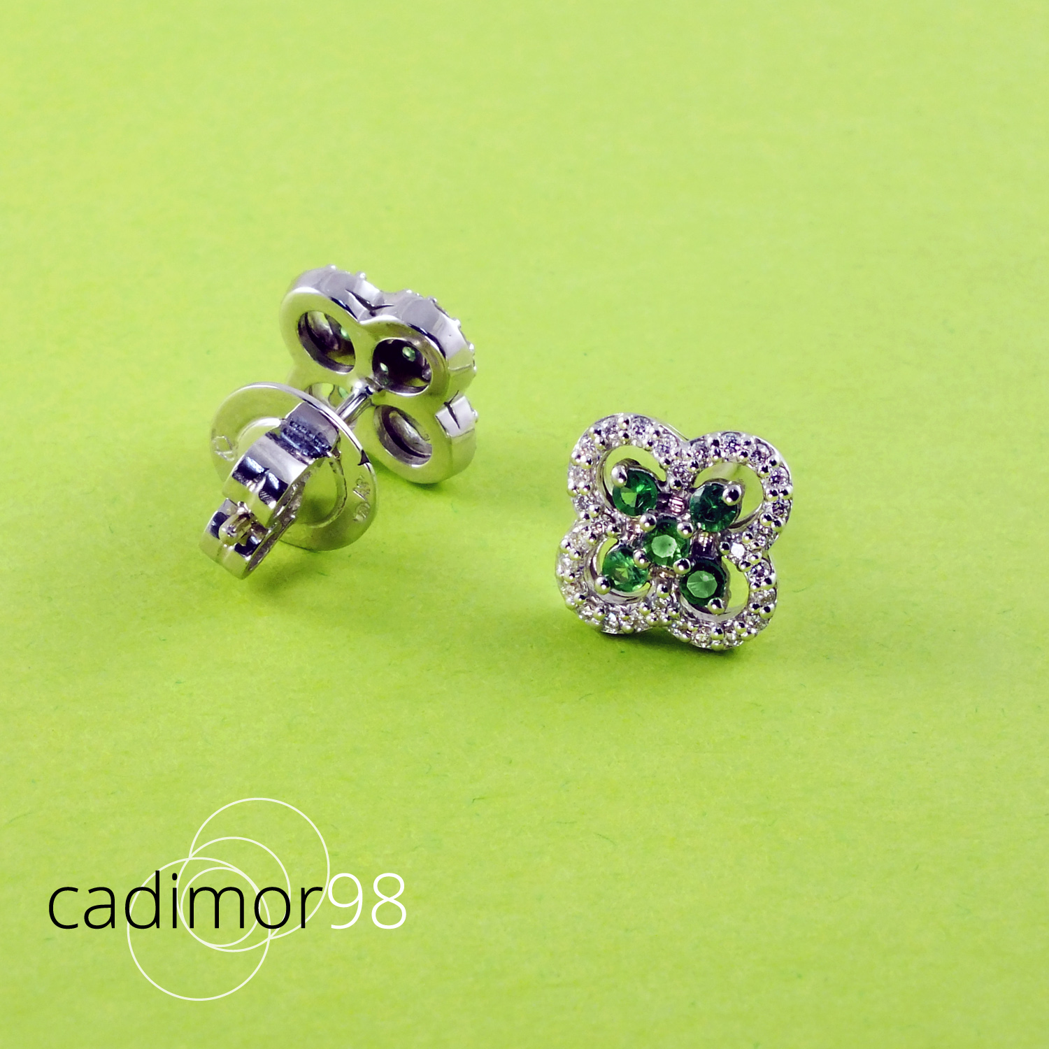 Pendientes con tsavoritas cadimor 98