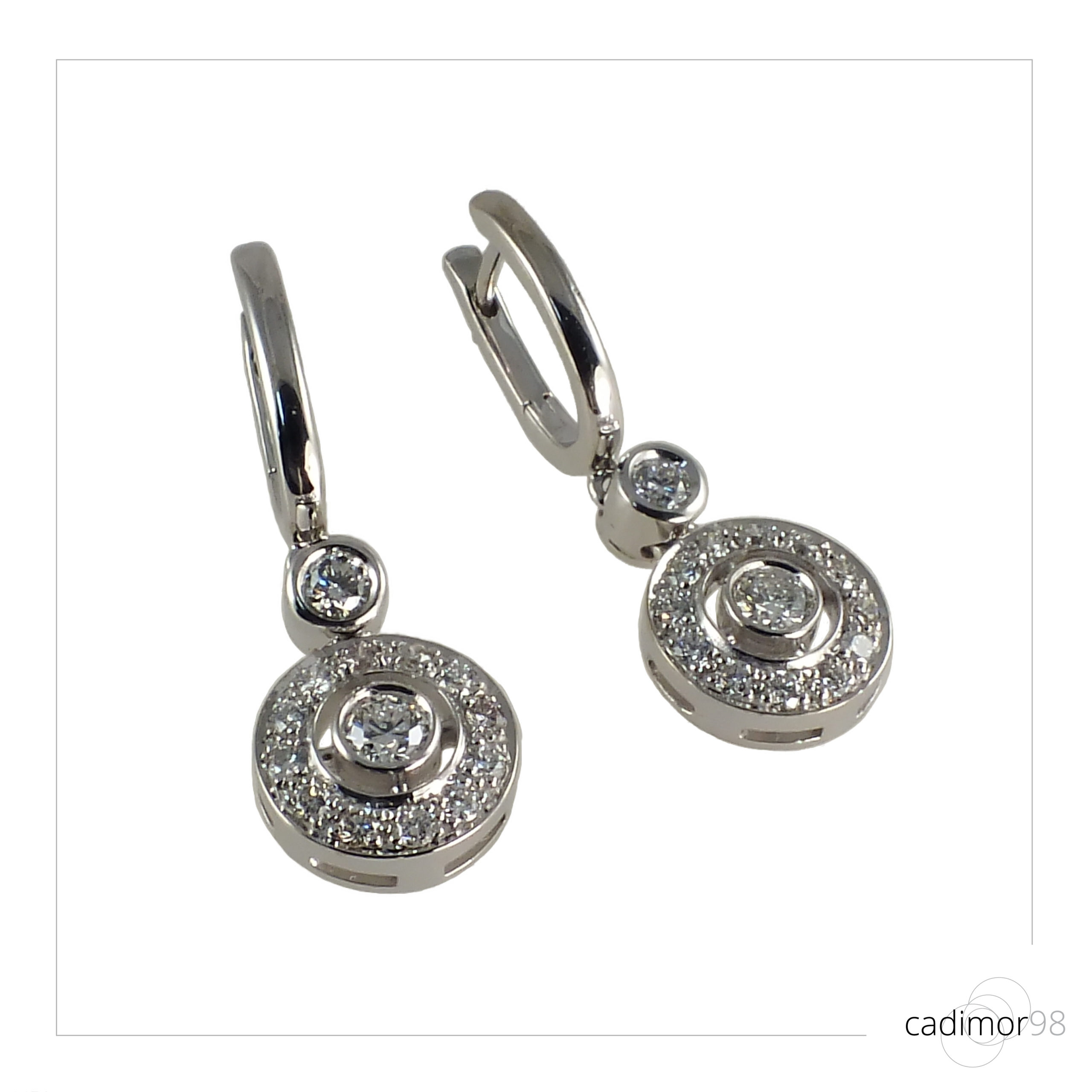 pendientes oro blanco cadimor 98