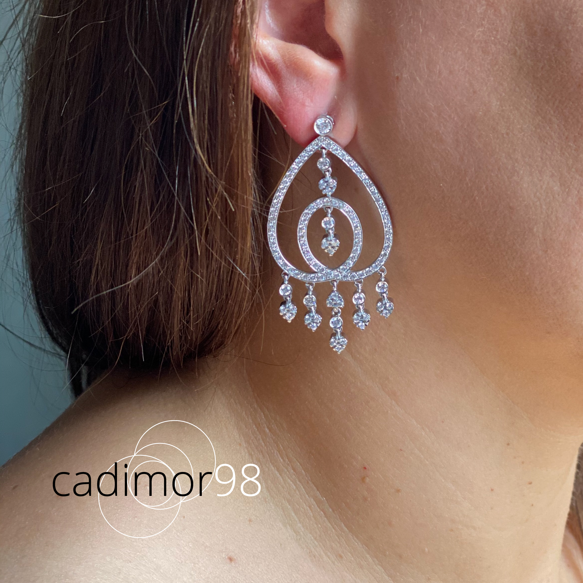 pendientes oro y diamantes cadimor 98