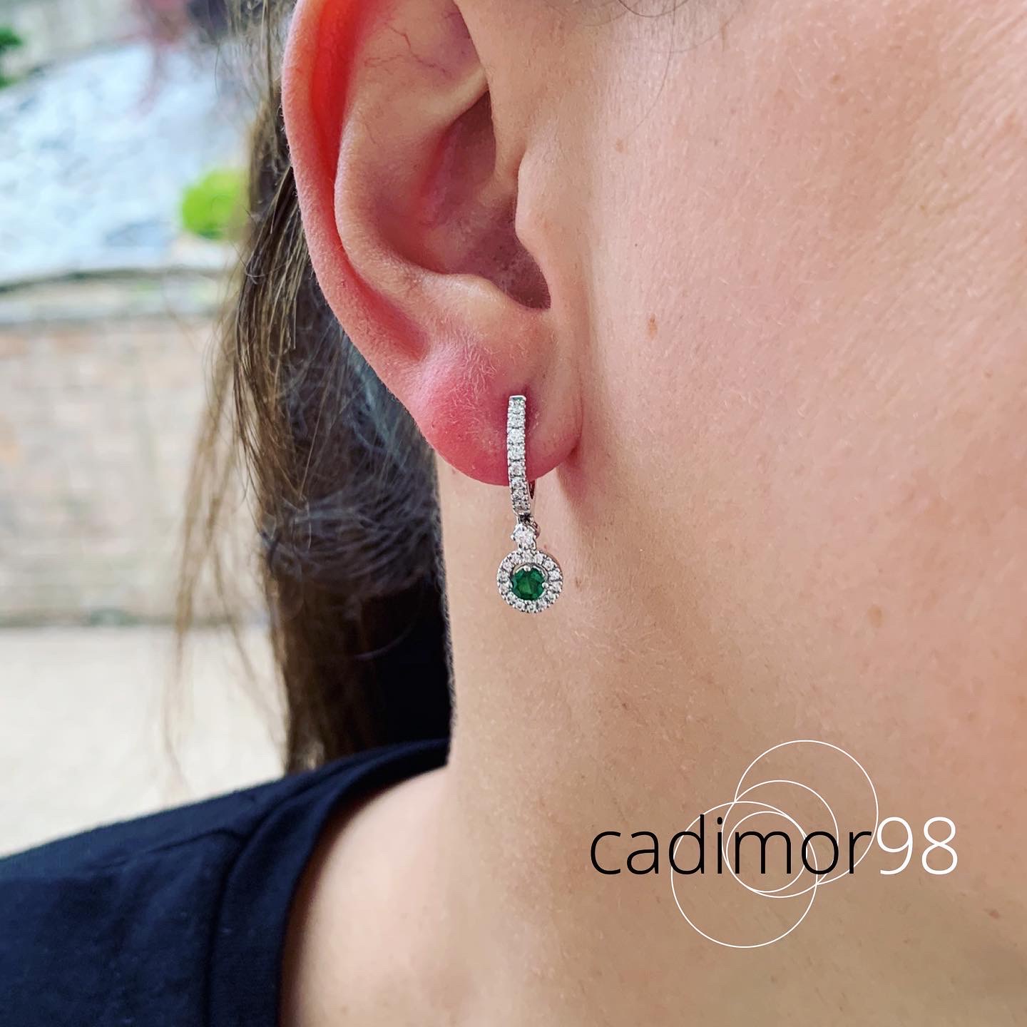 pendientes tsavorita y oro cadimor 98