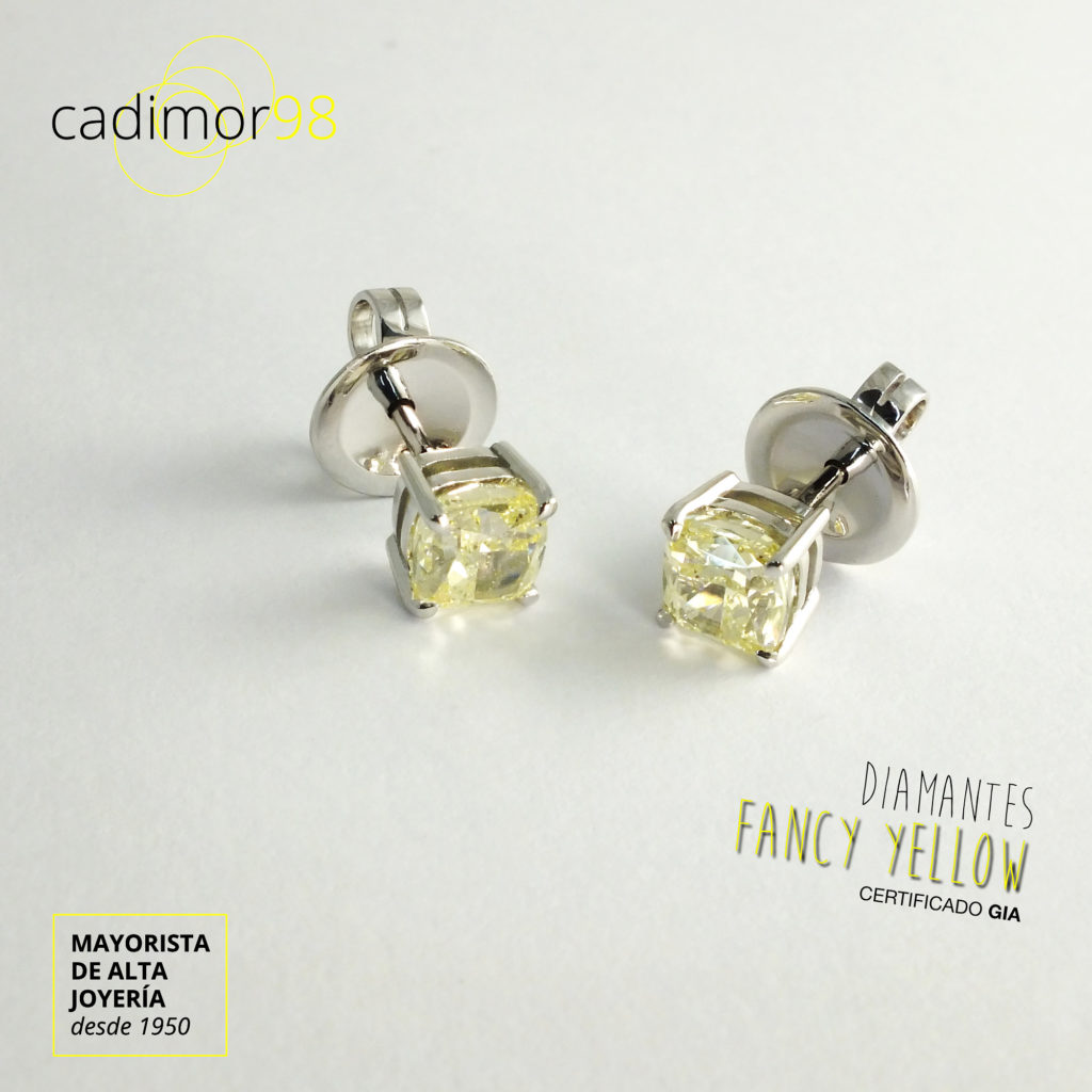 PENDIENTES DIAMANTES FANCY YELLOW