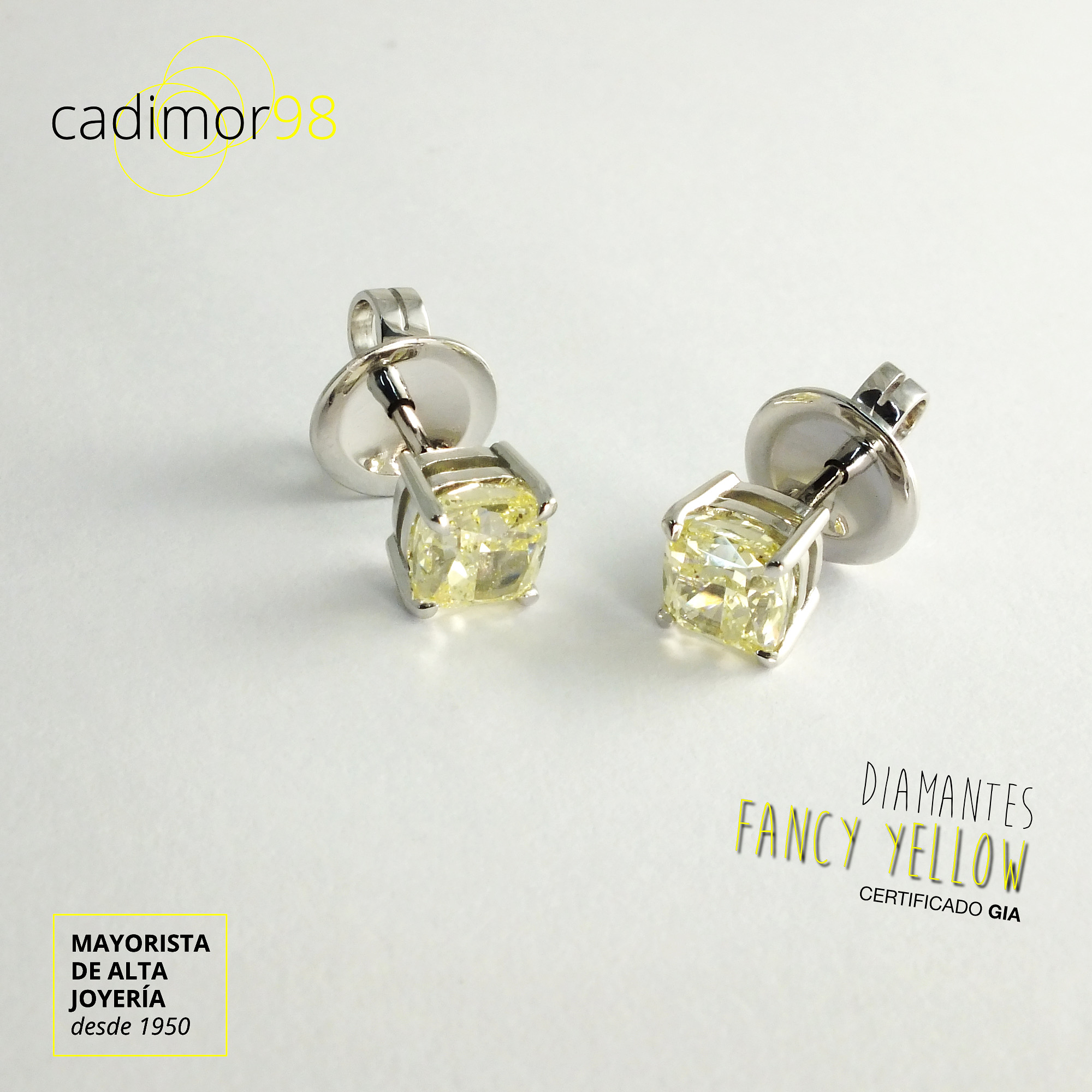 PENDIENTES DIAMANTES FANCY YELLOW