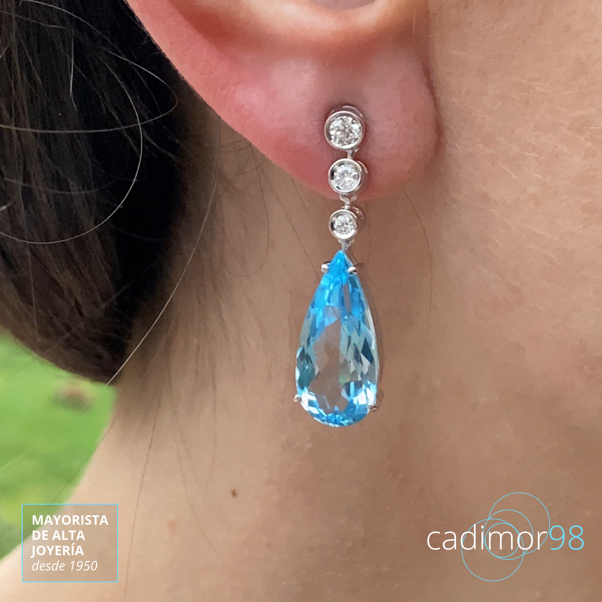 PENDIENTES ORO TOPACIO SKY CADIMOR 98