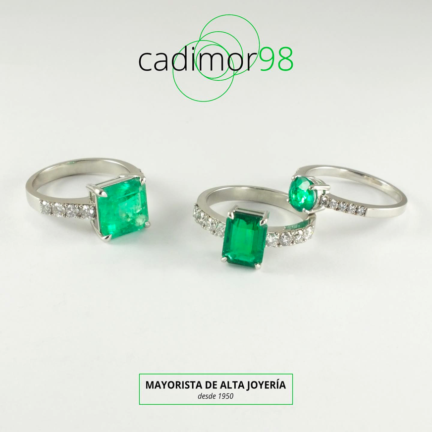 SORTIJAS ESMERALDA Y DIAMANTES